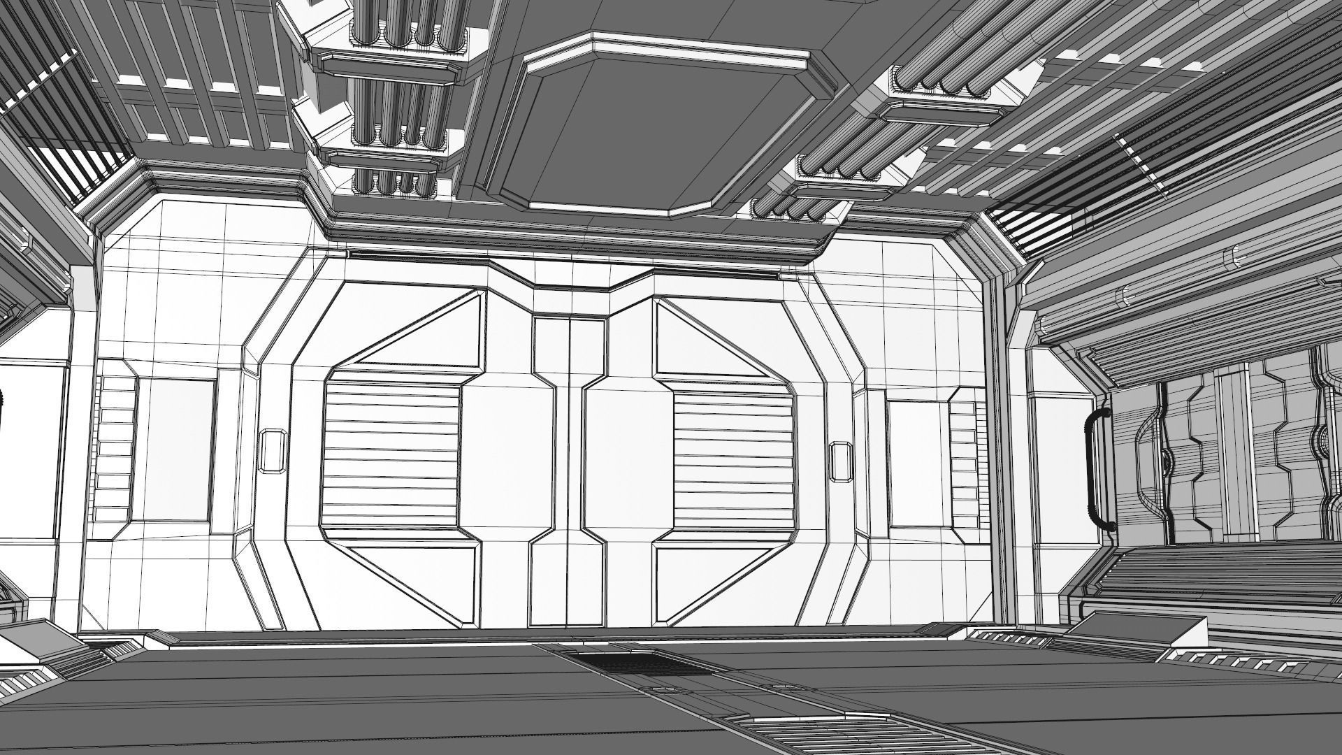 Sci Fi Corridor 3D model_18