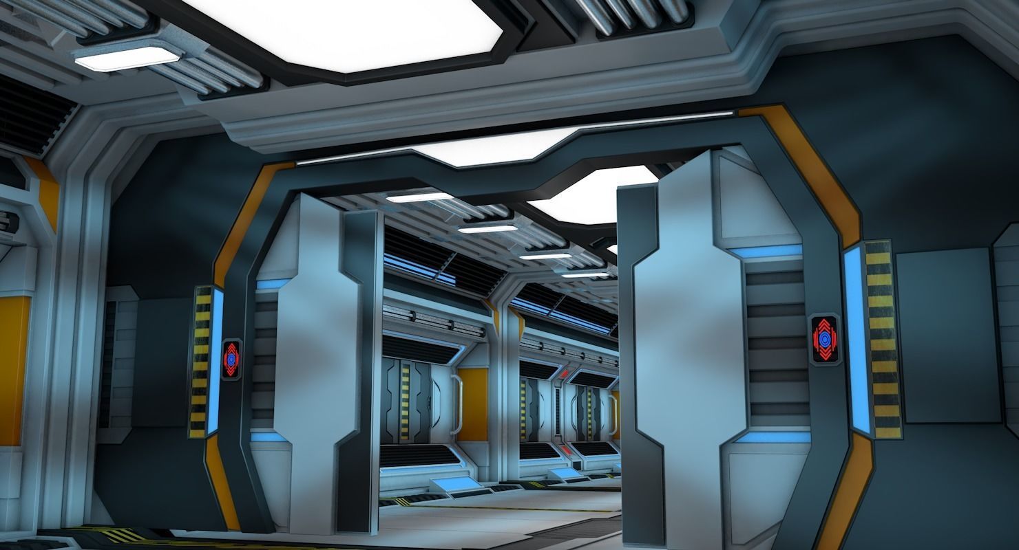 Sci Fi Corridor 3D model_10