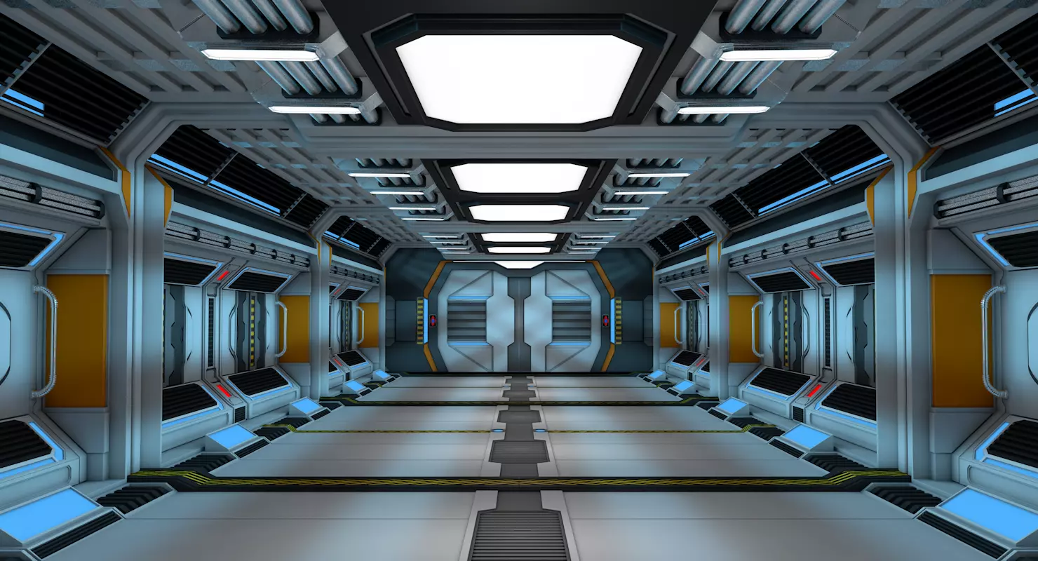 Sci Fi Corridor 3D model_0