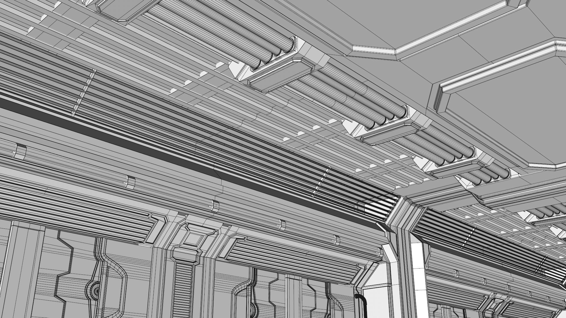 Sci Fi Corridor 3D model_21