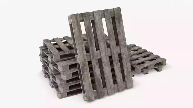 Euro Pallets Assets 03 Low-poly 3D model
