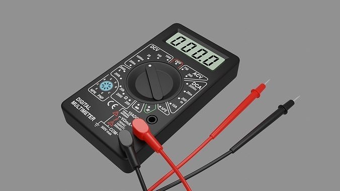 Multimeter digital Low-poly 3D model