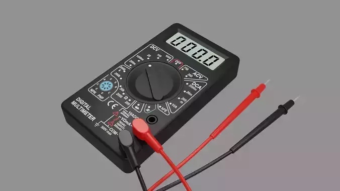 Multimeter digital Low-poly 3D model