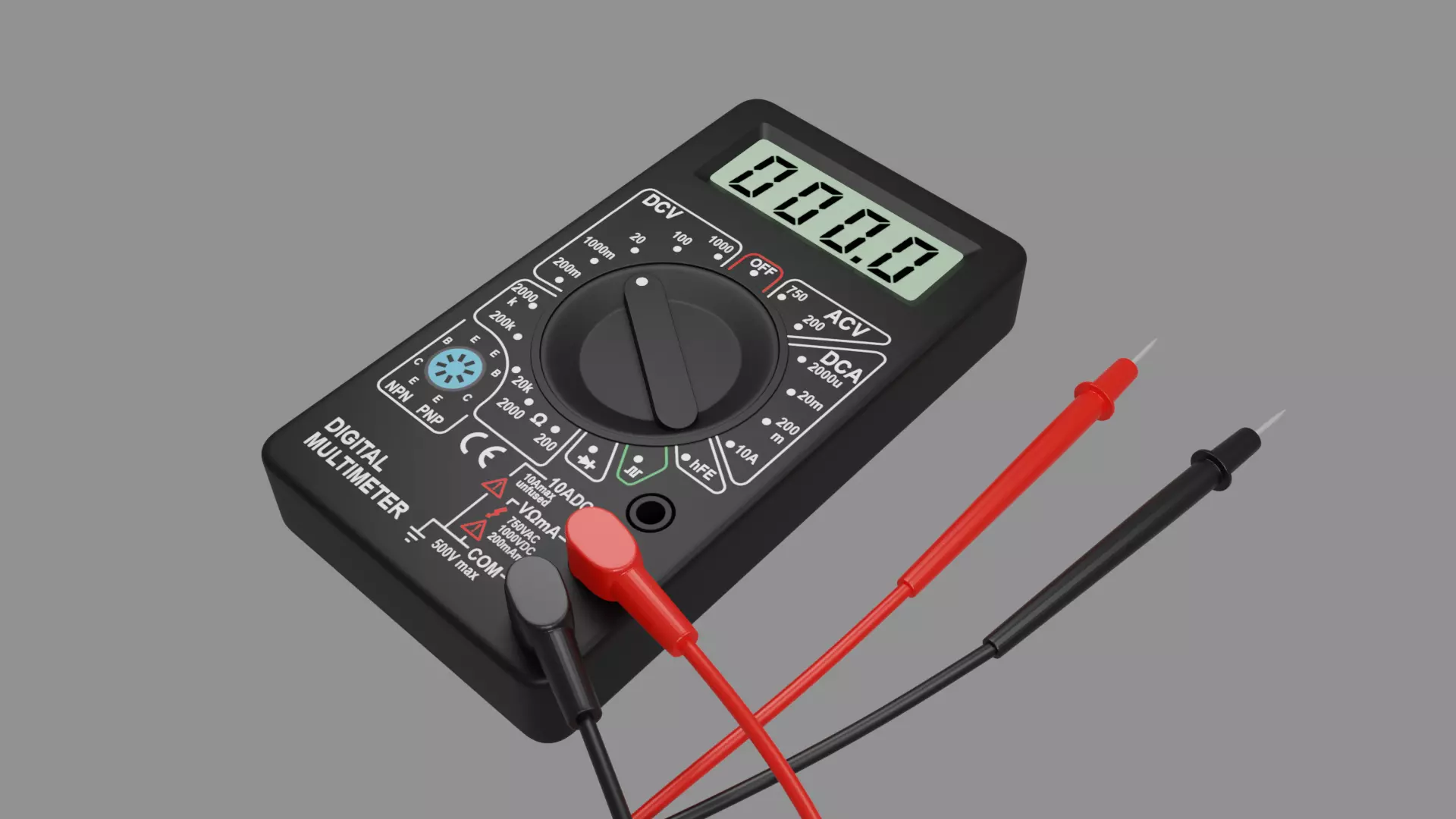 Multimeter digital Low-poly 3D model