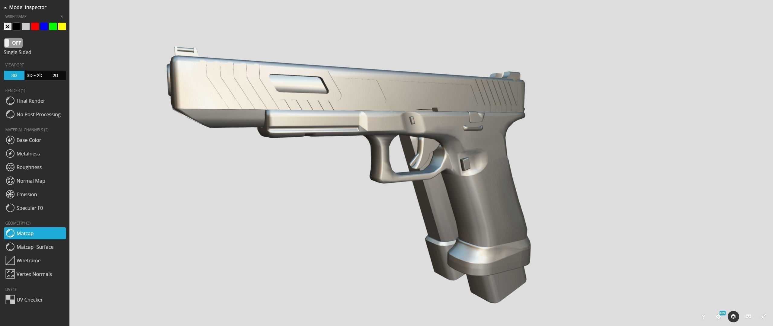 TTI Glock 17l Combat Master from John Wick Low-poly 3D model_25