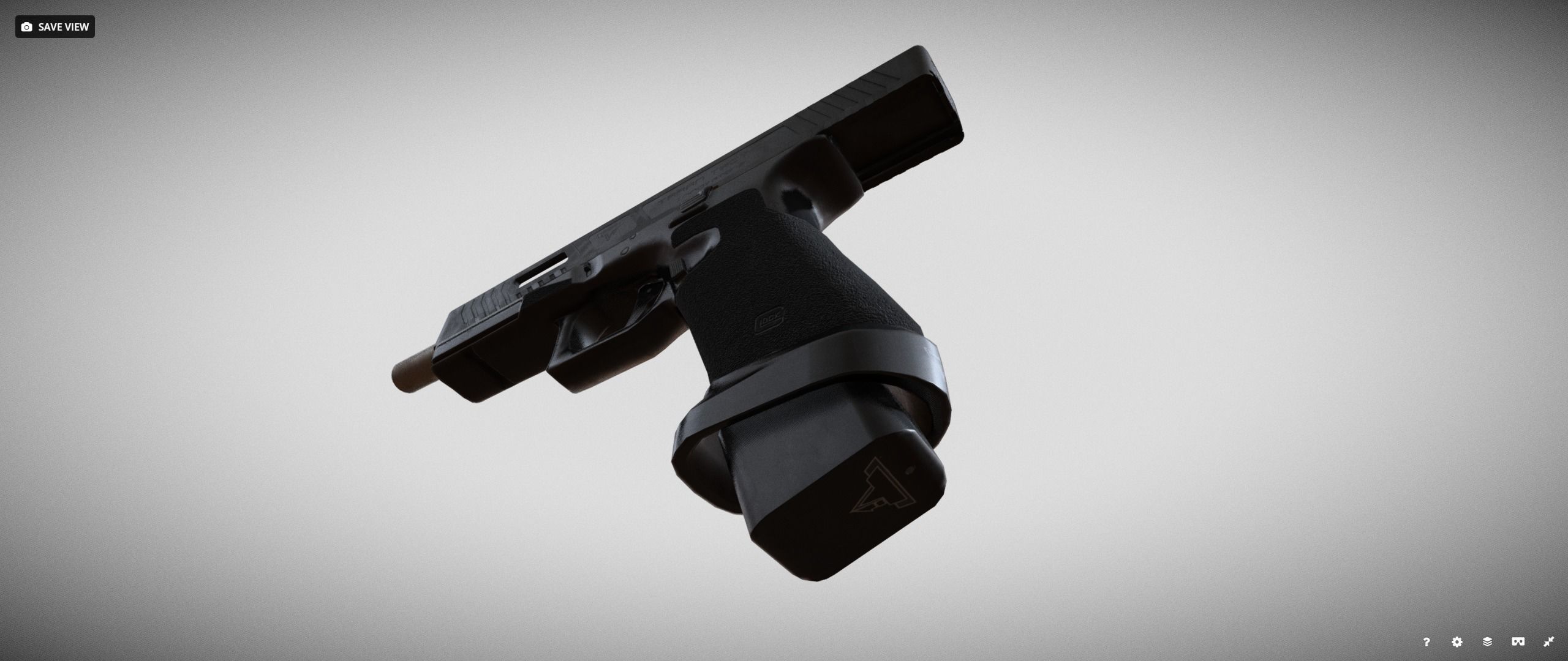 TTI Glock 17l Combat Master from John Wick Low-poly 3D model_15