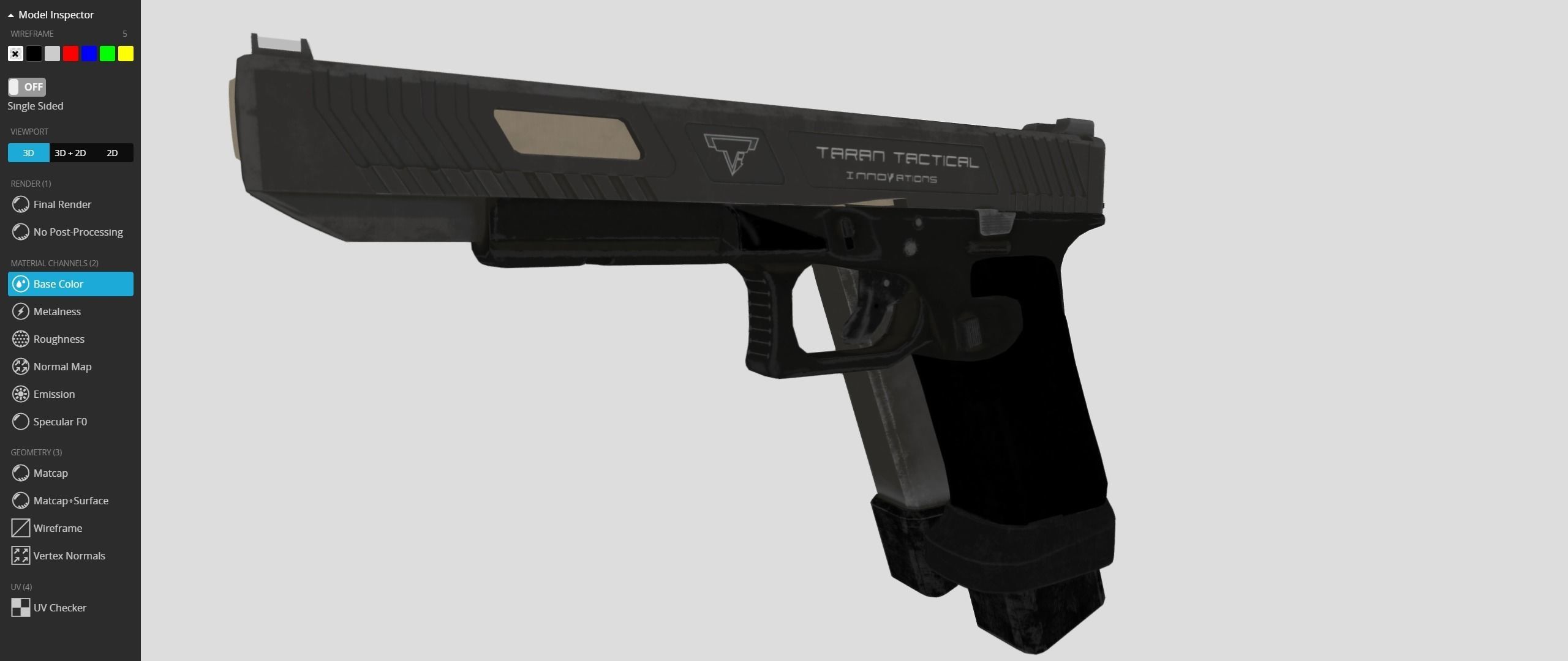 TTI Glock 17l Combat Master from John Wick Low-poly 3D model_20