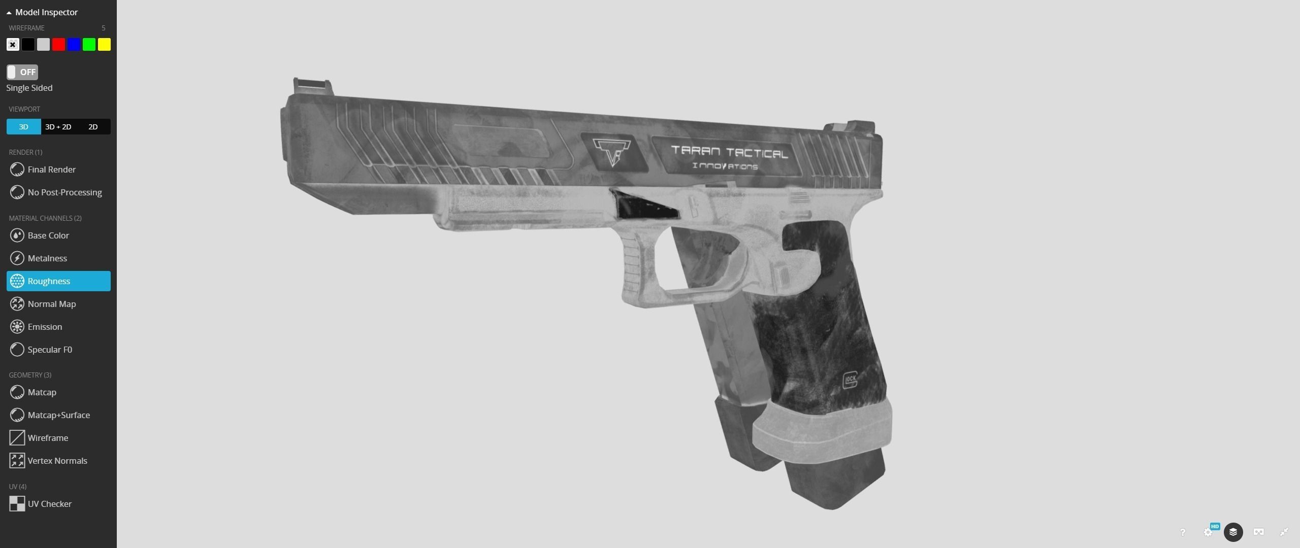 TTI Glock 17l Combat Master from John Wick Low-poly 3D model_22