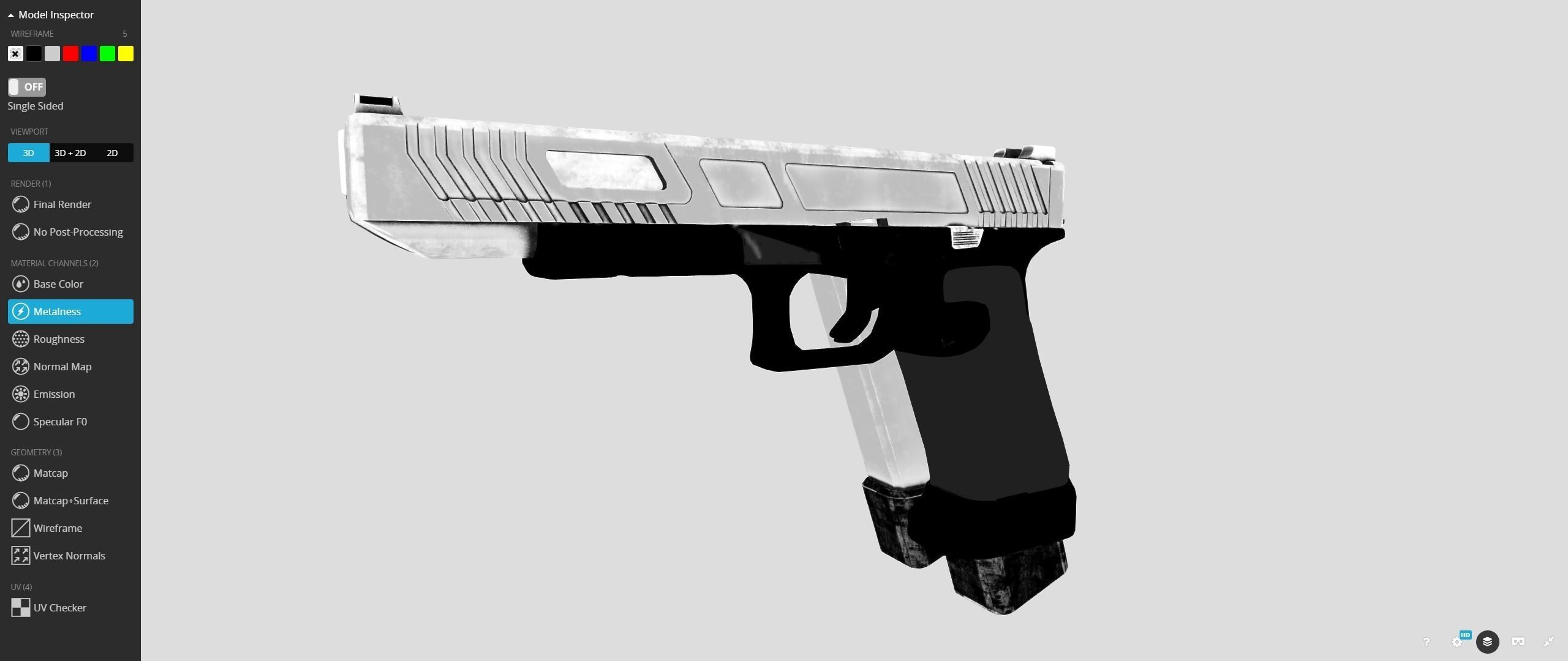 TTI Glock 17l Combat Master from John Wick Low-poly 3D model_21
