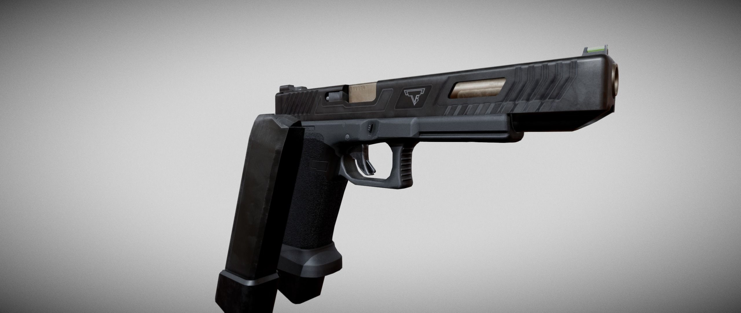TTI Glock 17l Combat Master from John Wick Low-poly 3D model_8