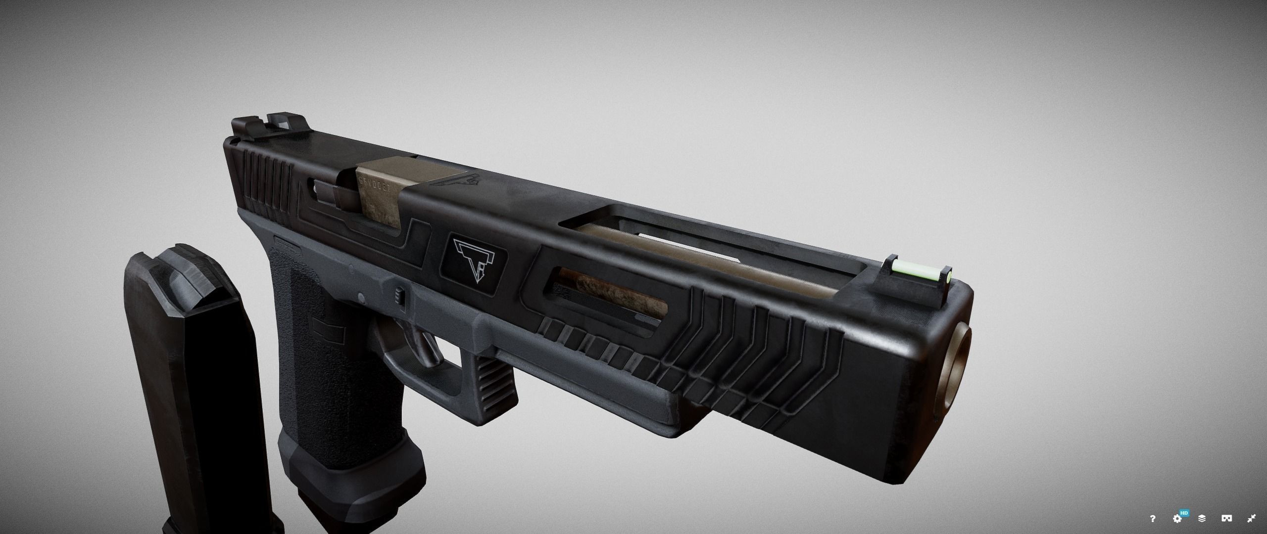 TTI Glock 17l Combat Master from John Wick Low-poly 3D model_11