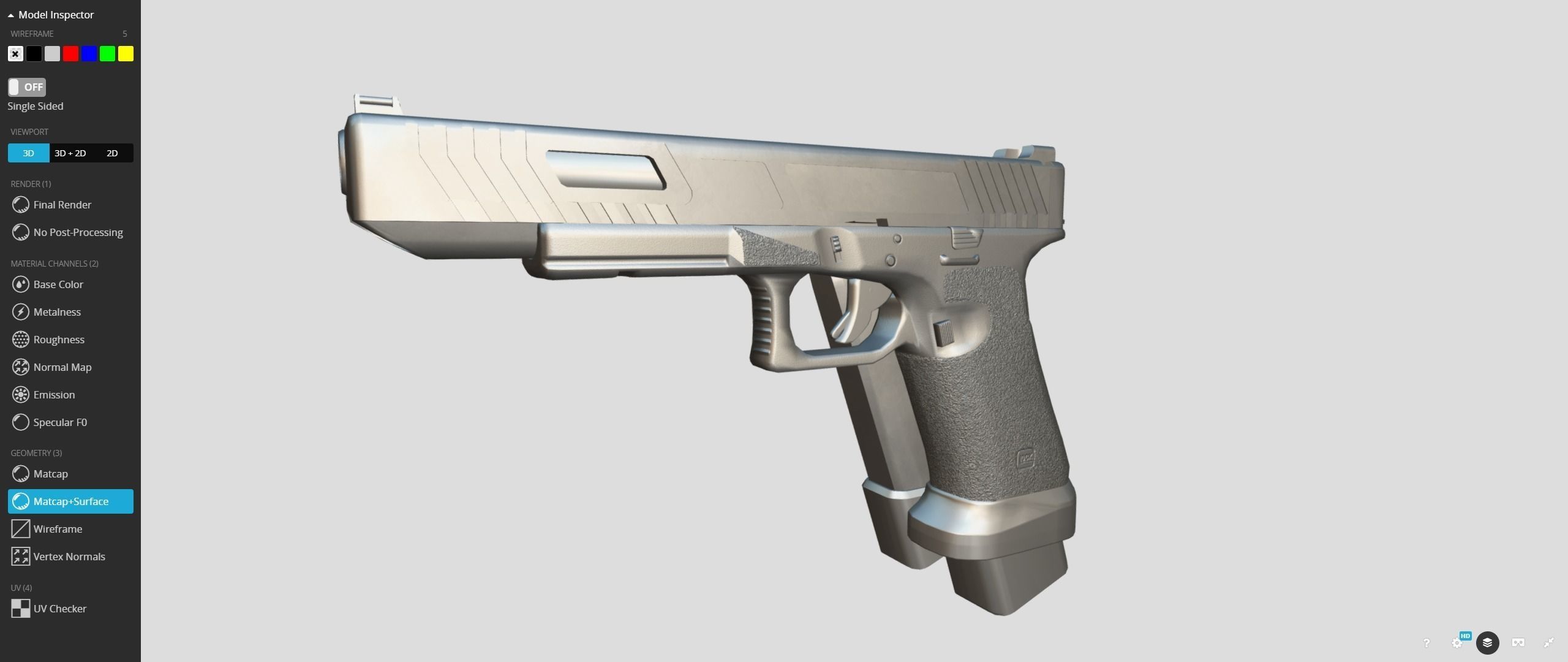 TTI Glock 17l Combat Master from John Wick Low-poly 3D model_26