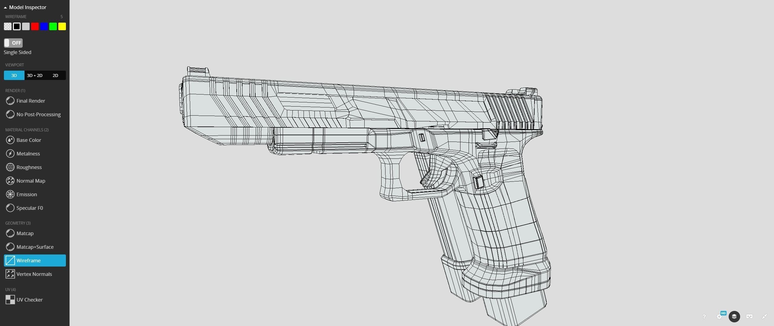 TTI Glock 17l Combat Master from John Wick Low-poly 3D model_19