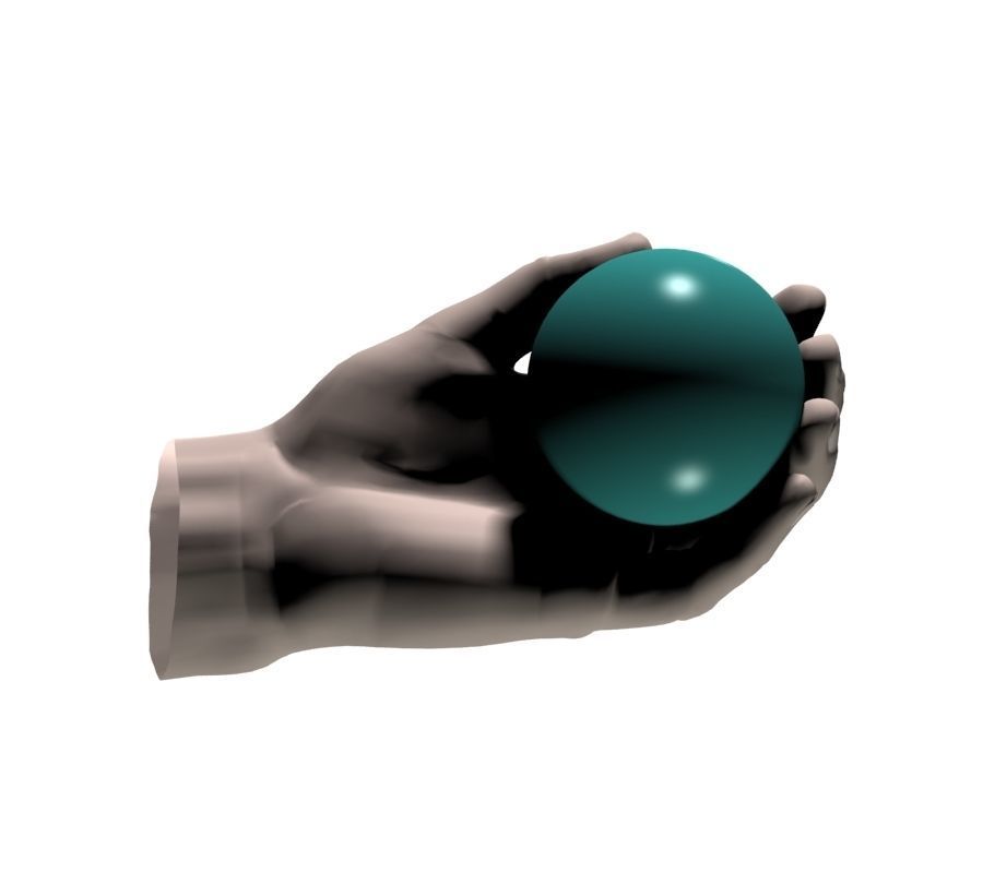 Hand holding ball 3D model_24