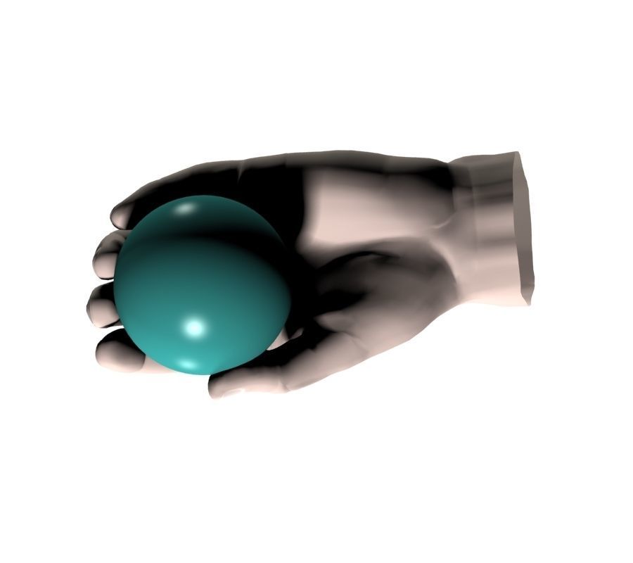 Hand holding ball 3D model_26