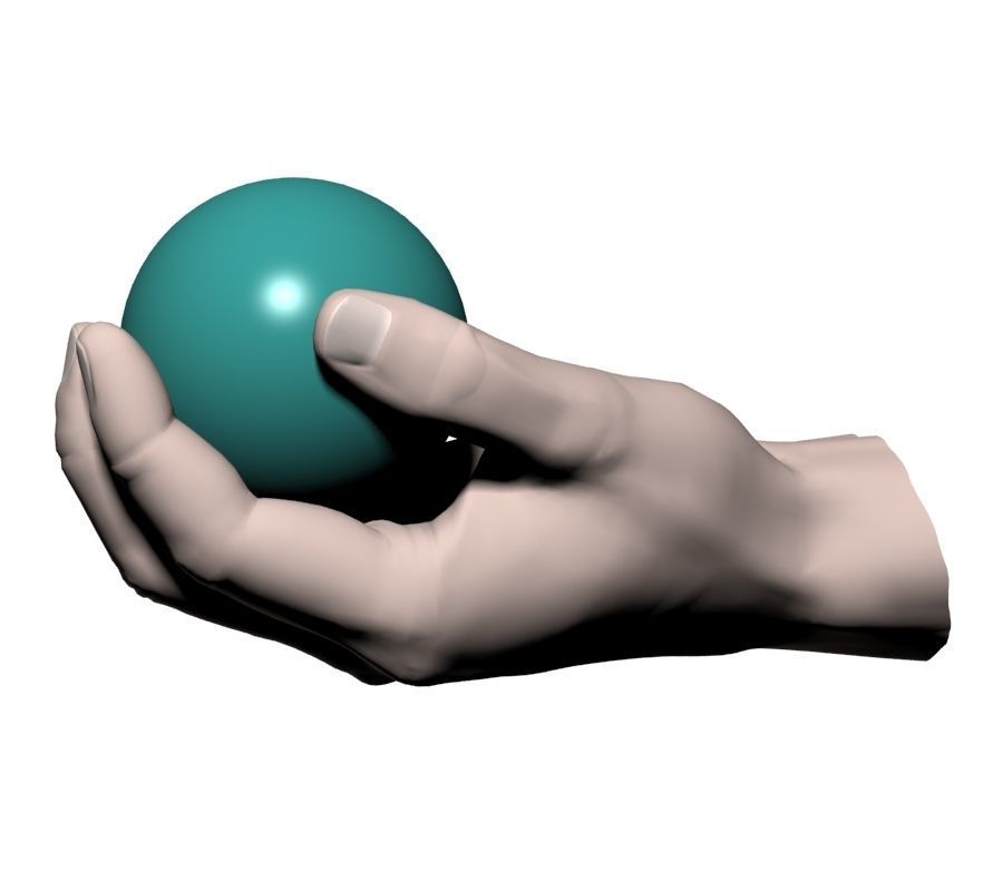 Hand holding ball 3D model_11