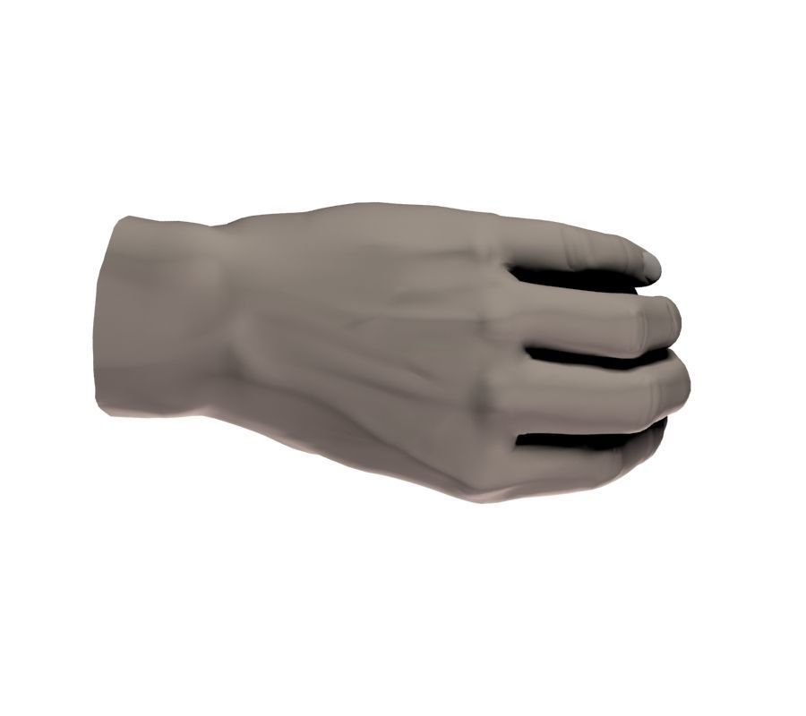 Hand holding ball 3D model_19