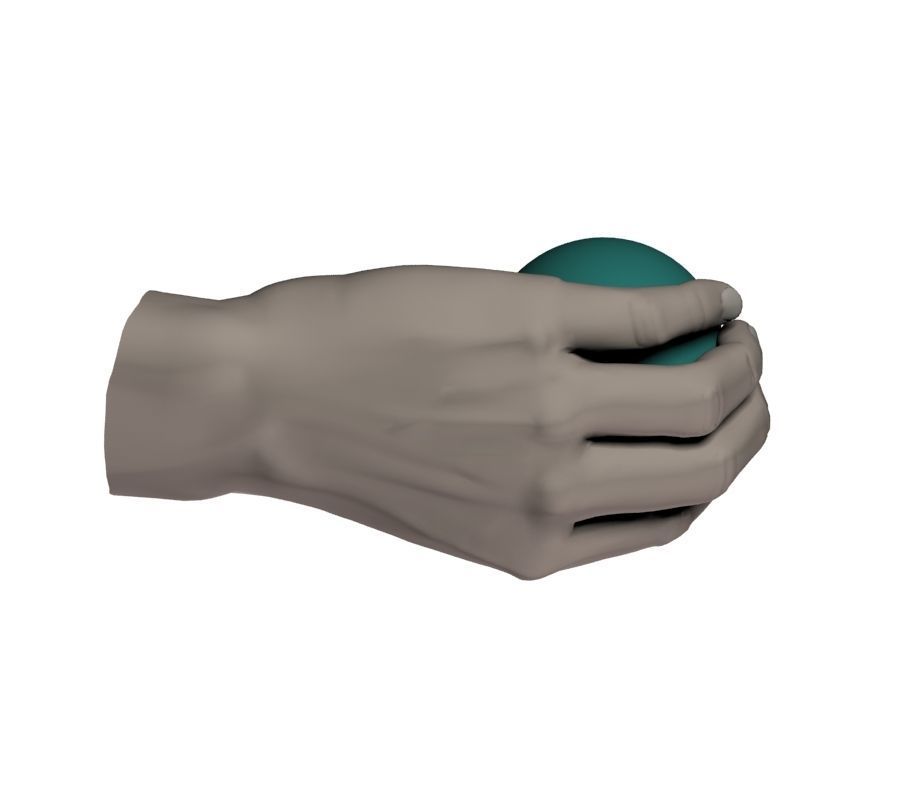 Hand holding ball 3D model_20
