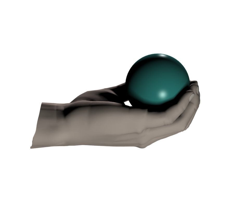 Hand holding ball 3D model_22