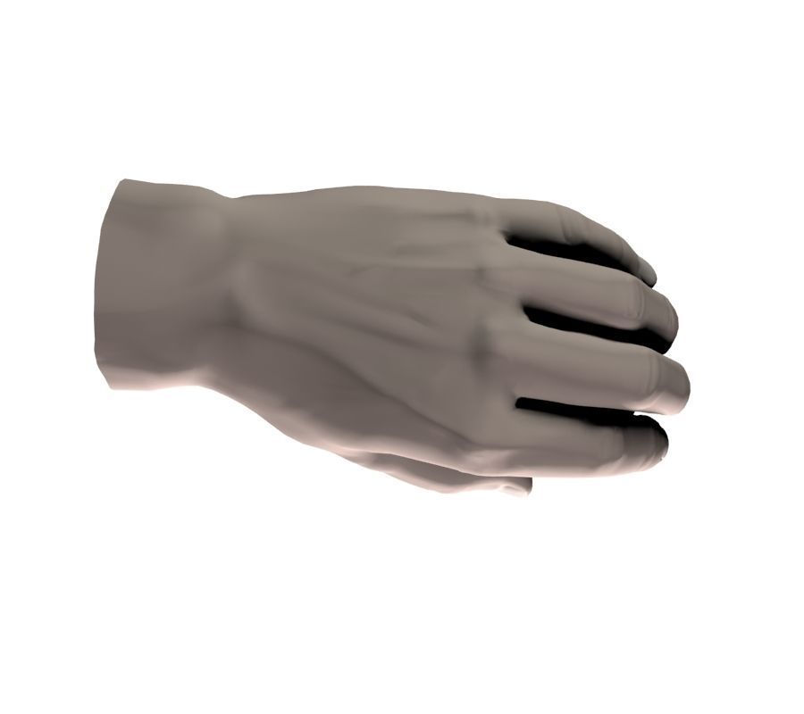 Hand holding ball 3D model_17