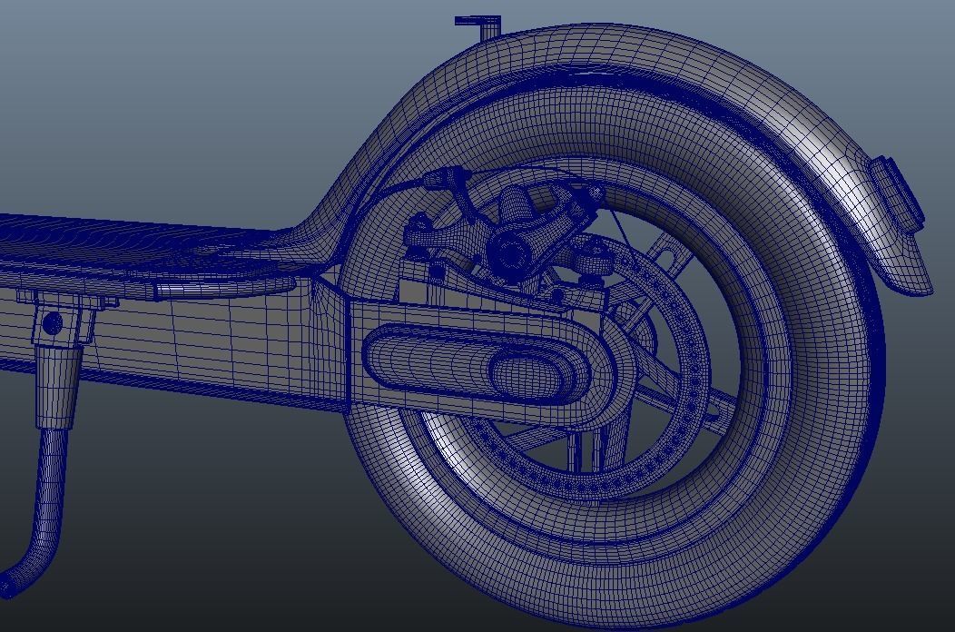 Electric Scooter 3D model_4