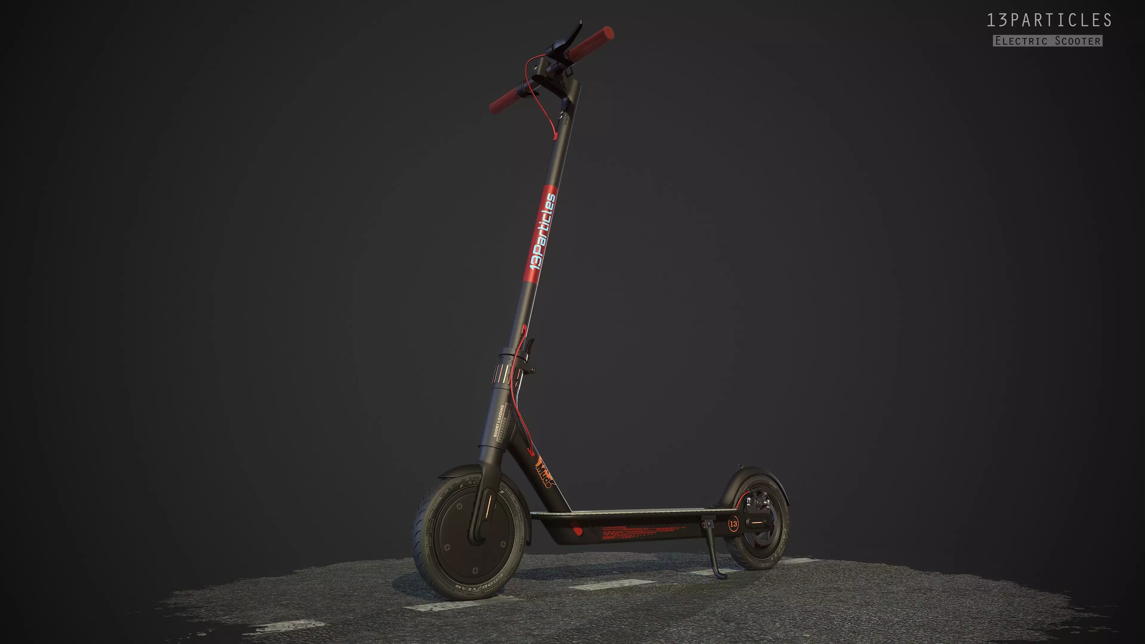 Electric Scooter 3D model_0