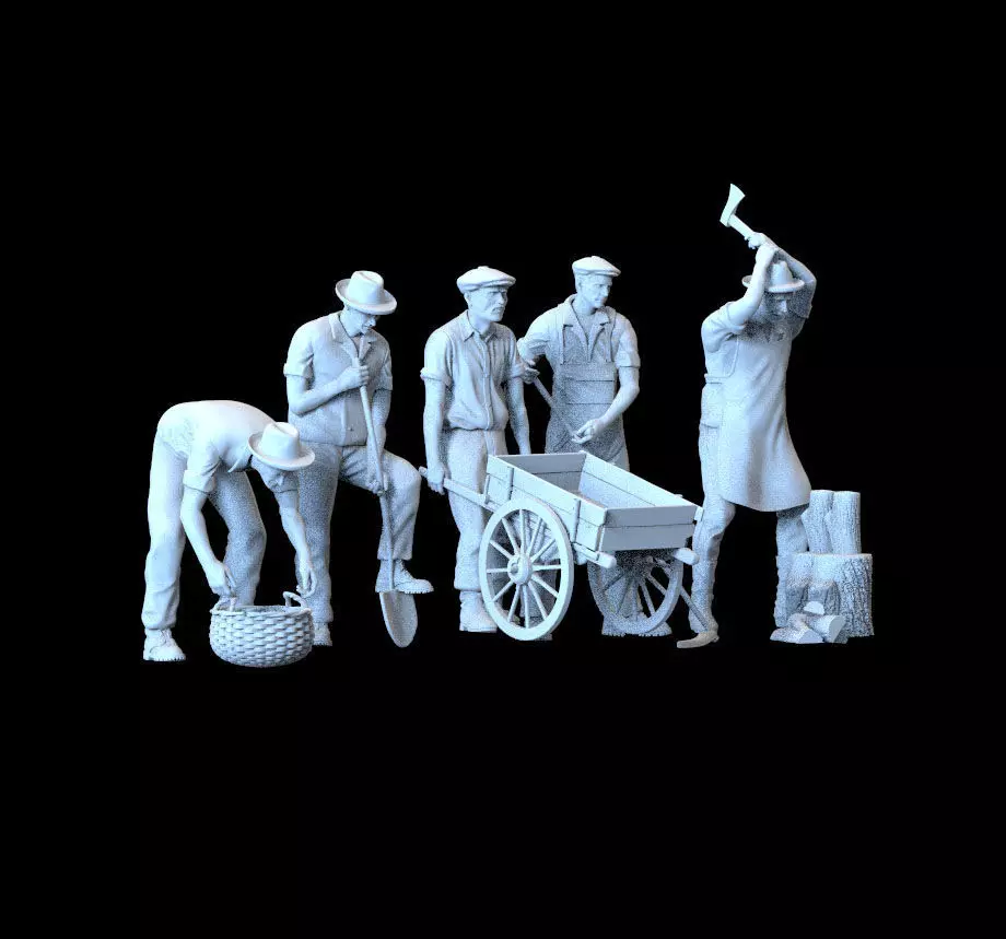 working people 3D print model