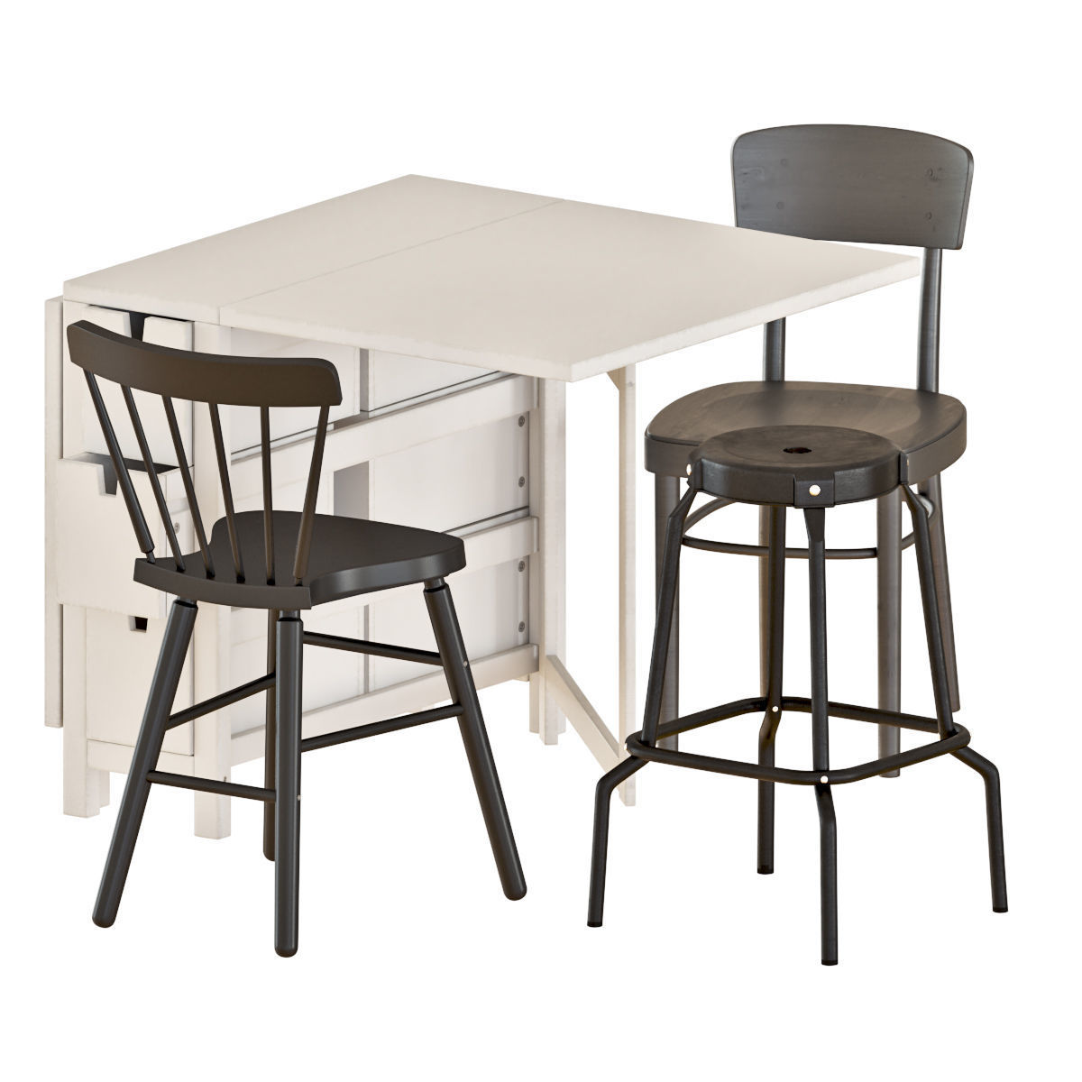 NORDEN GATELEG table and Chairs 3D model_3