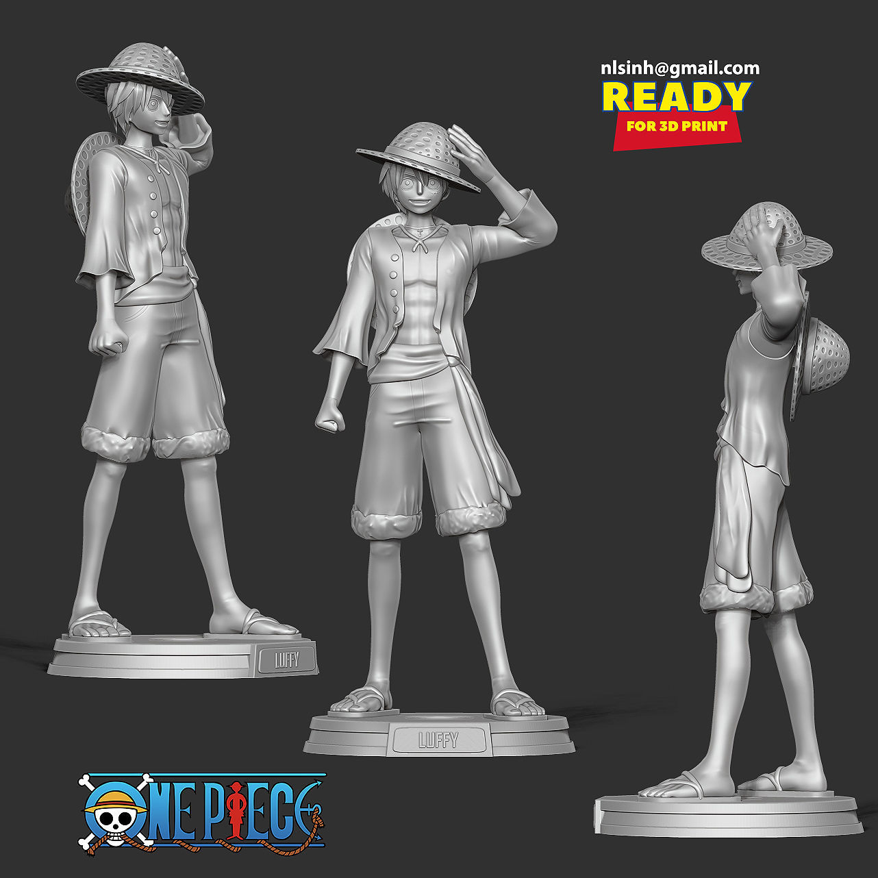 Luffy - One Piece Fan art 3D print model_4
