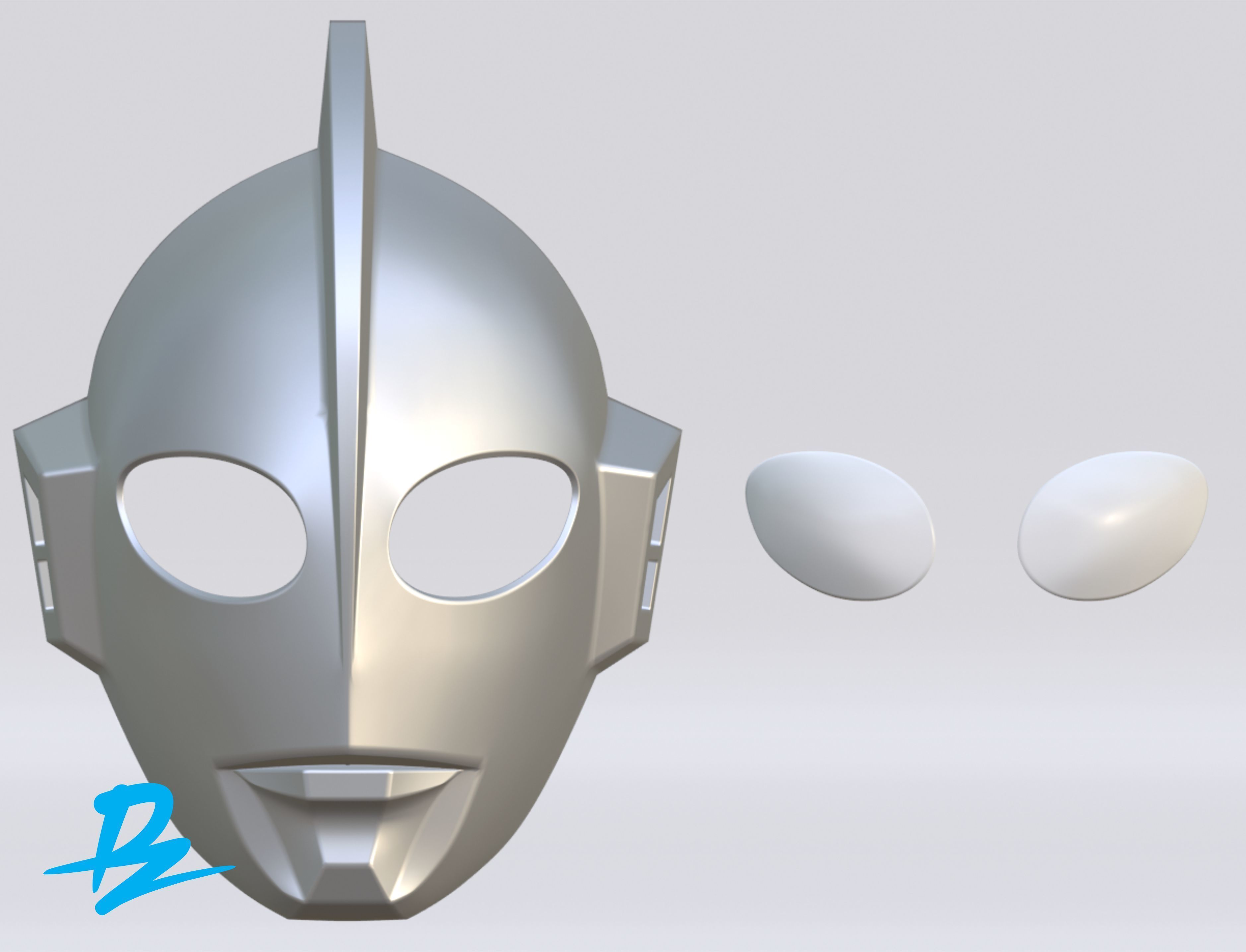 Mask Ultraman 3D print model_1