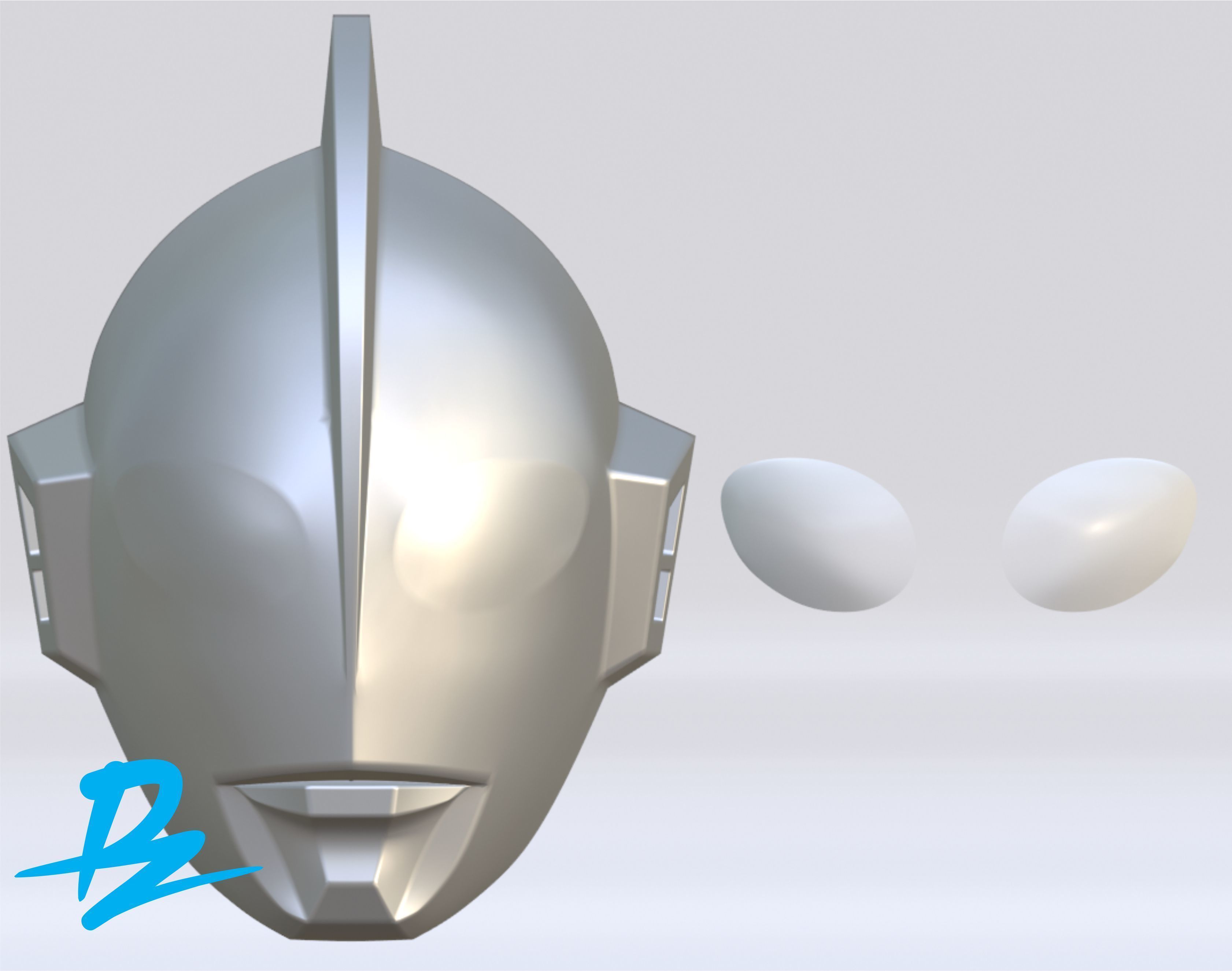 Mask Ultraman 3D print model_2