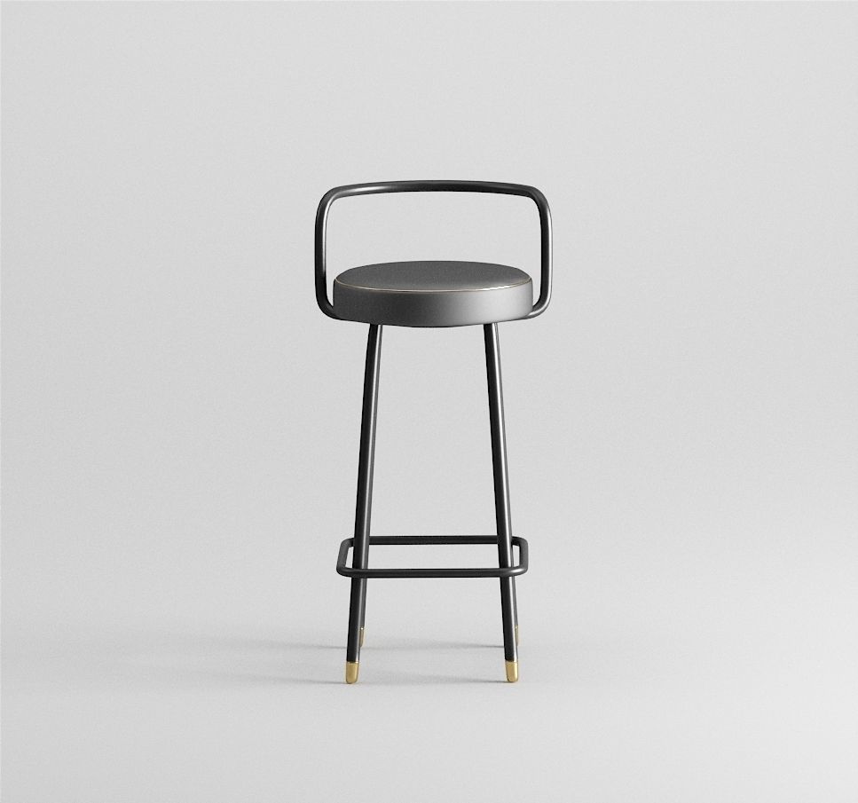 THE CONTRACT CHAIR - BLOCK-B-A BARSTOOL - 3D model_2