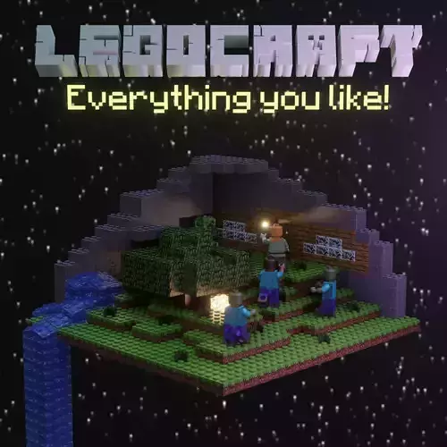 Minecraft and Lego crossover 3D model