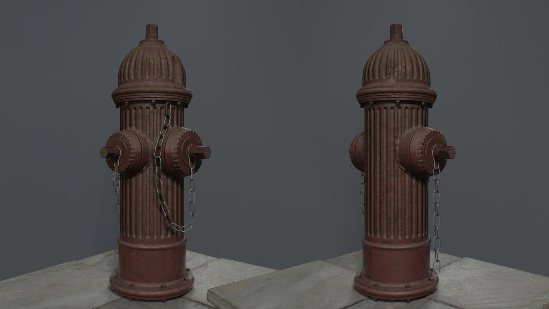 Fire Hydrant Low-poly 3D model_2