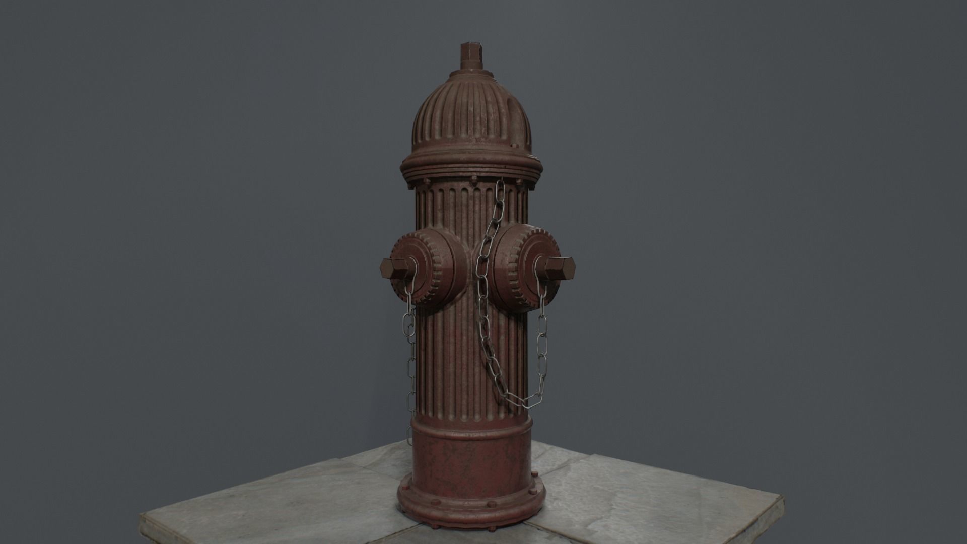 Fire Hydrant Low-poly 3D model_5