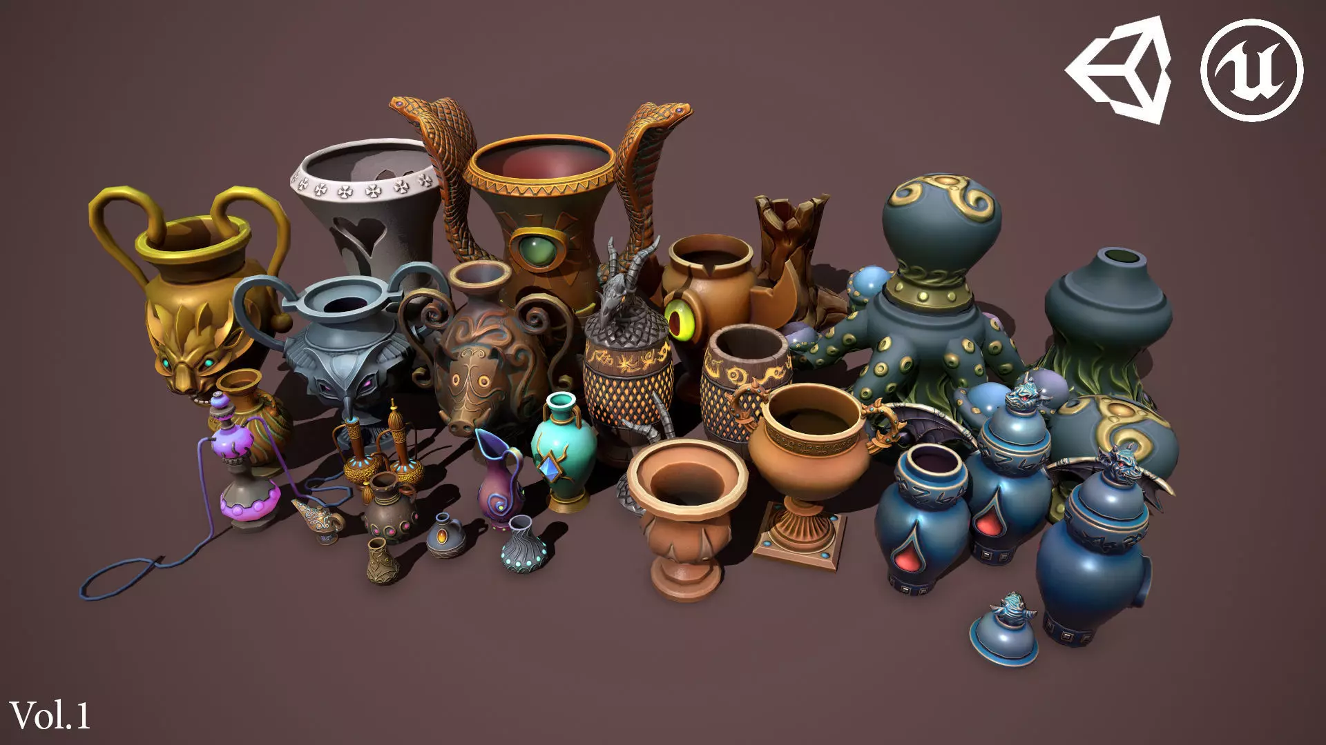 fantasy props Low-poly 3D model_0