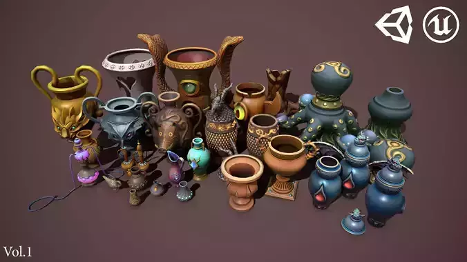 fantasy props Low-poly 3D model