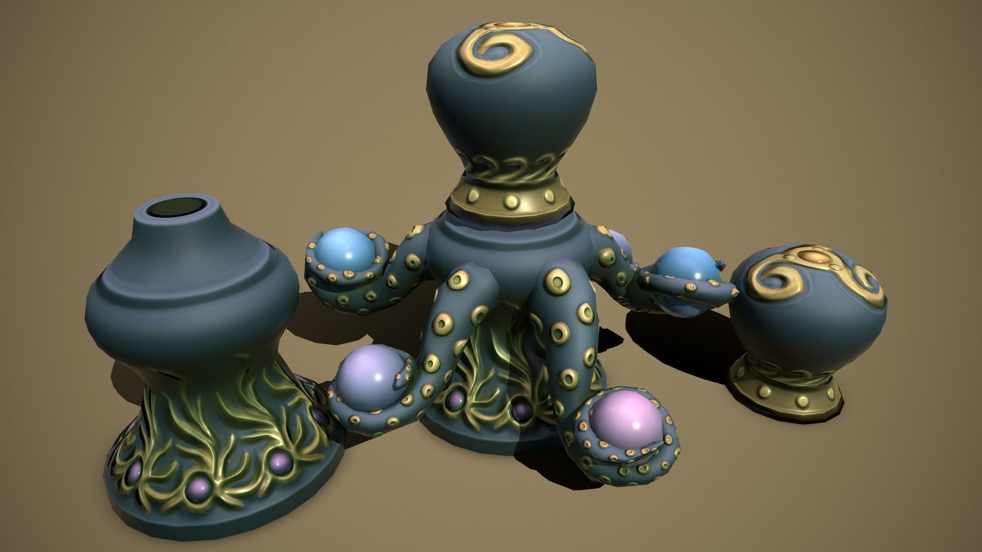 fantasy props Low-poly 3D model_9