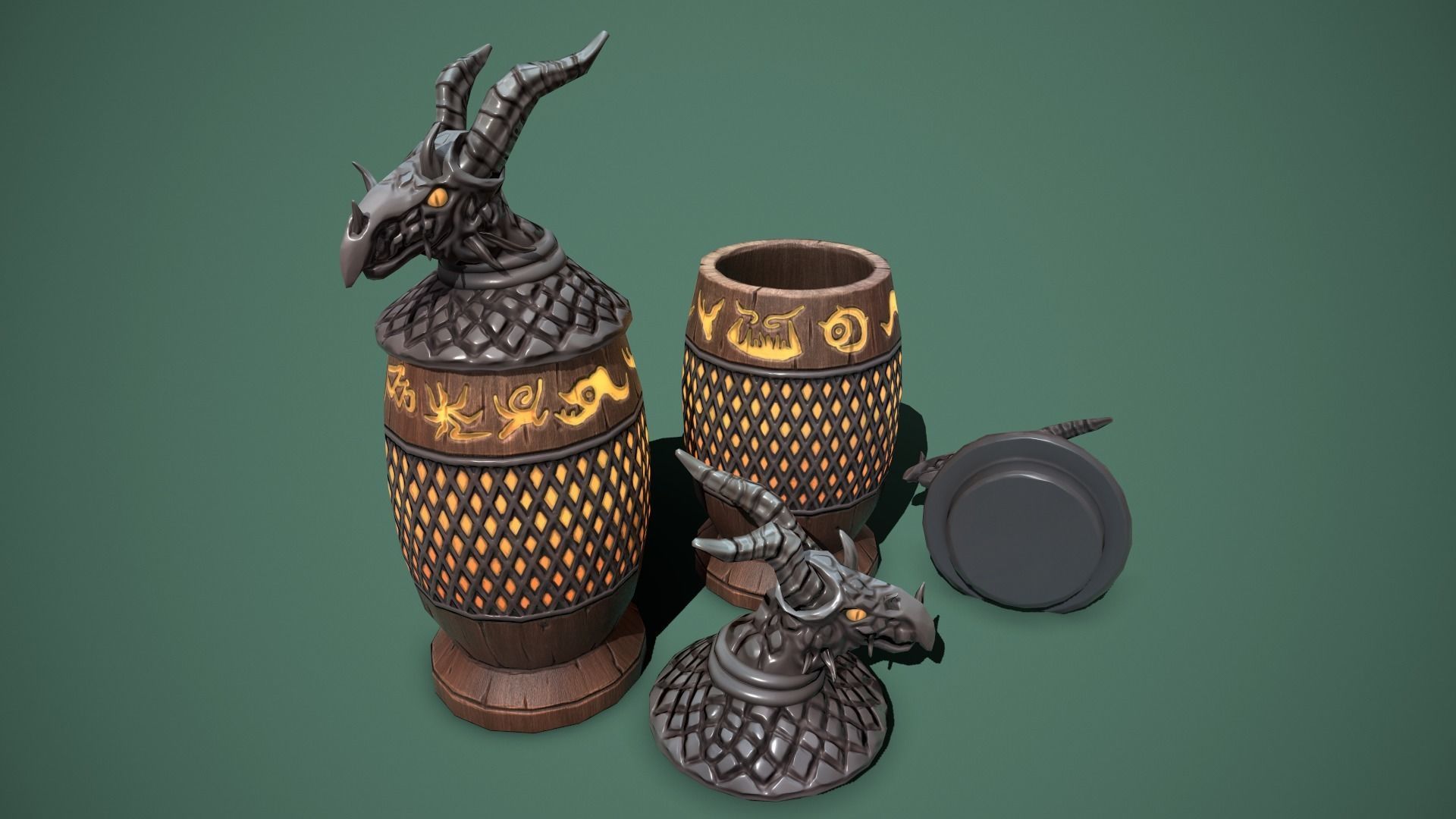 fantasy props Low-poly 3D model_2