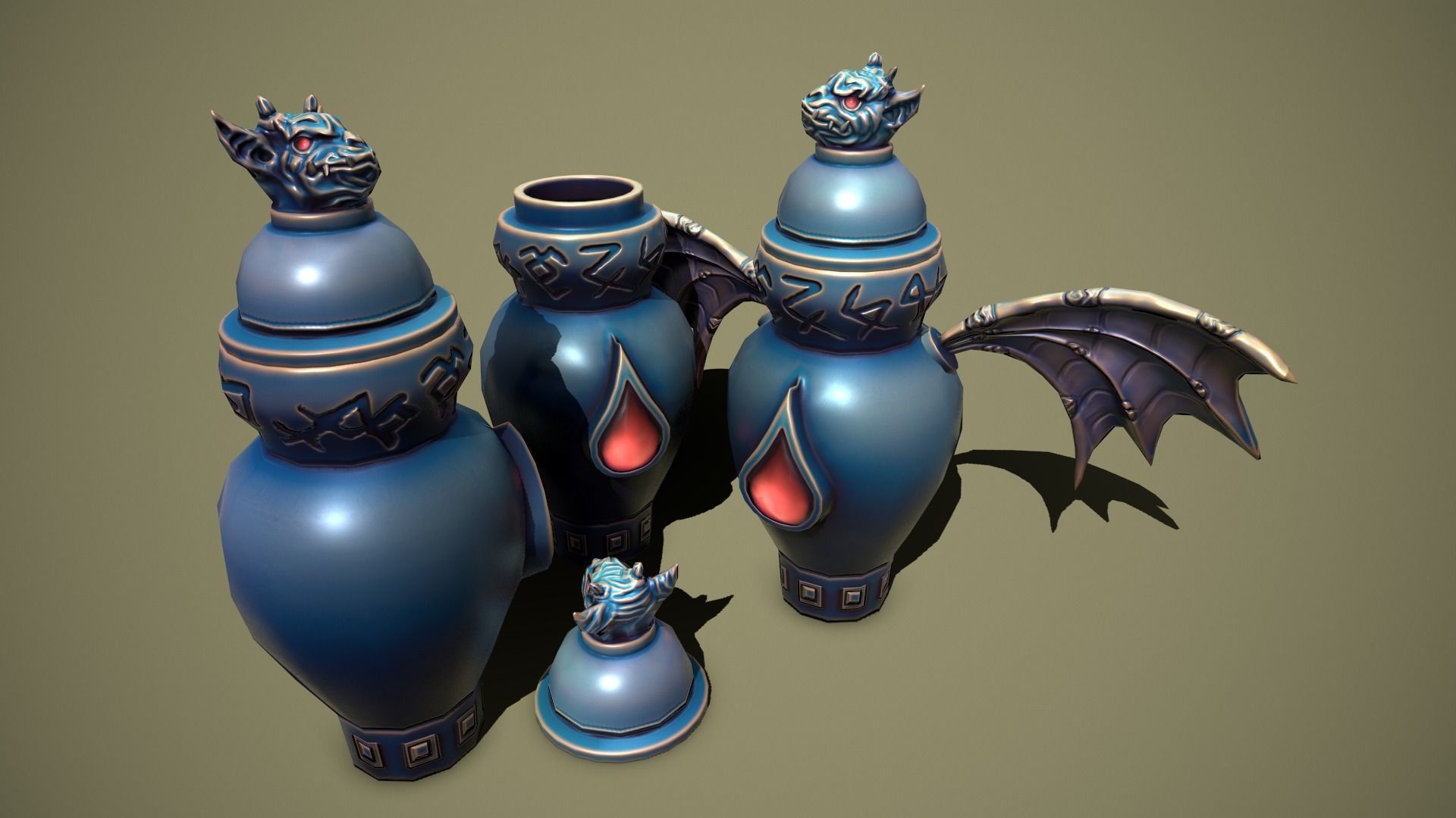fantasy props Low-poly 3D model_4