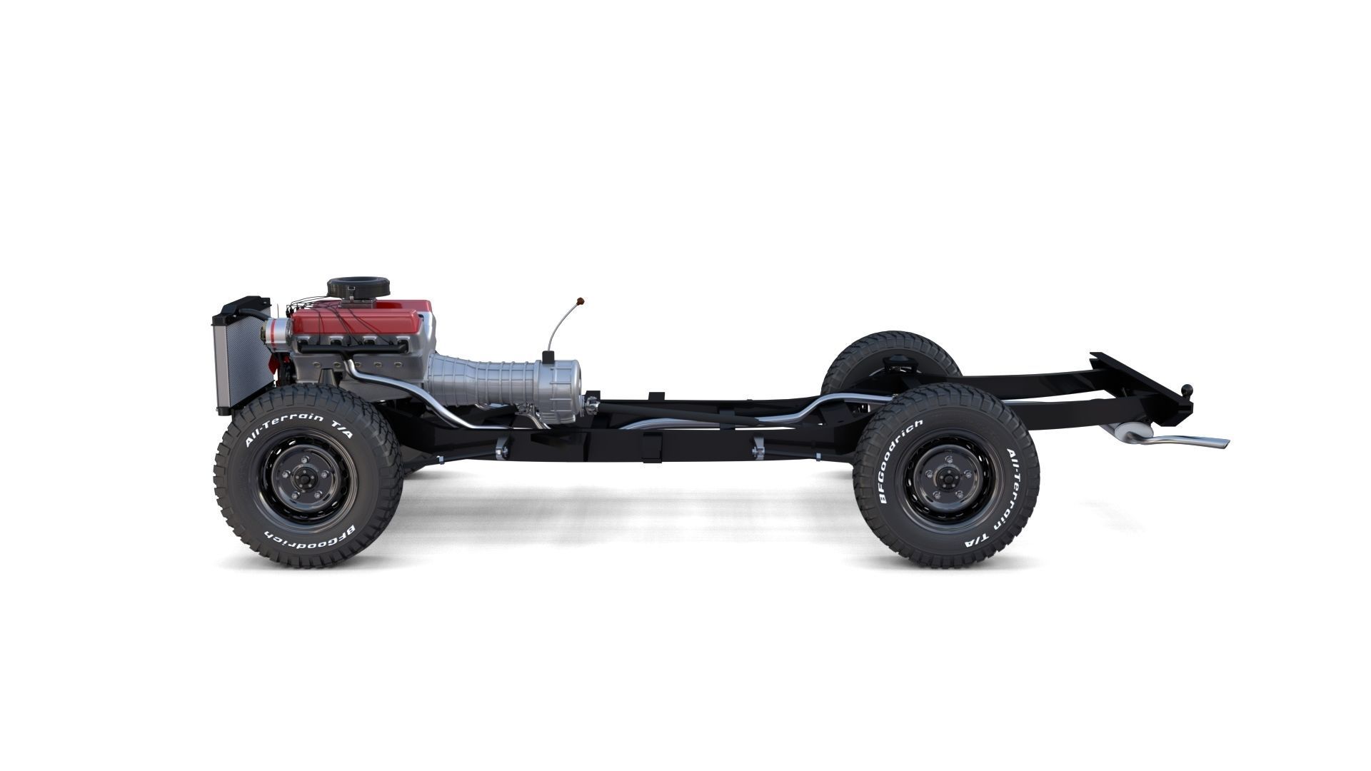 Range Rover Classic with chassis and interior v1 3D model_5