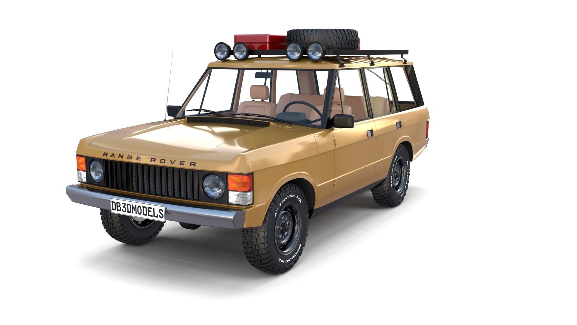 Range Rover Classic with chassis and interior v1 3D model_15