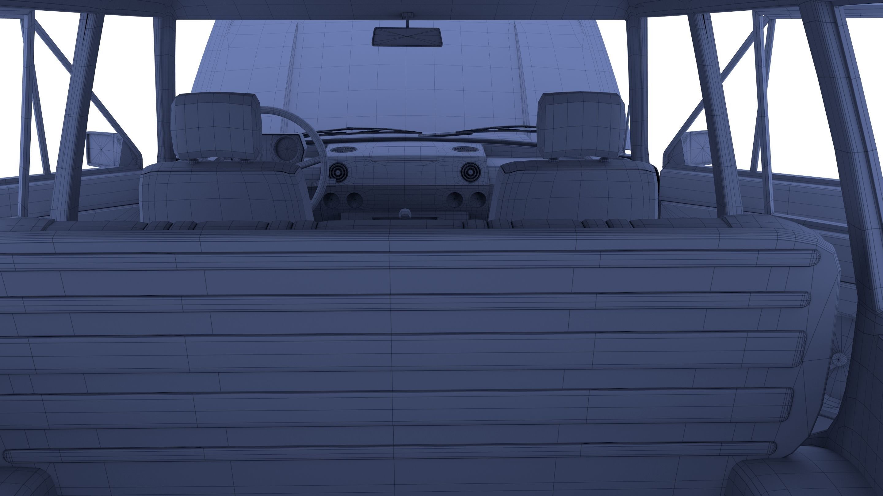 Range Rover Classic with chassis and interior v1 3D model_33