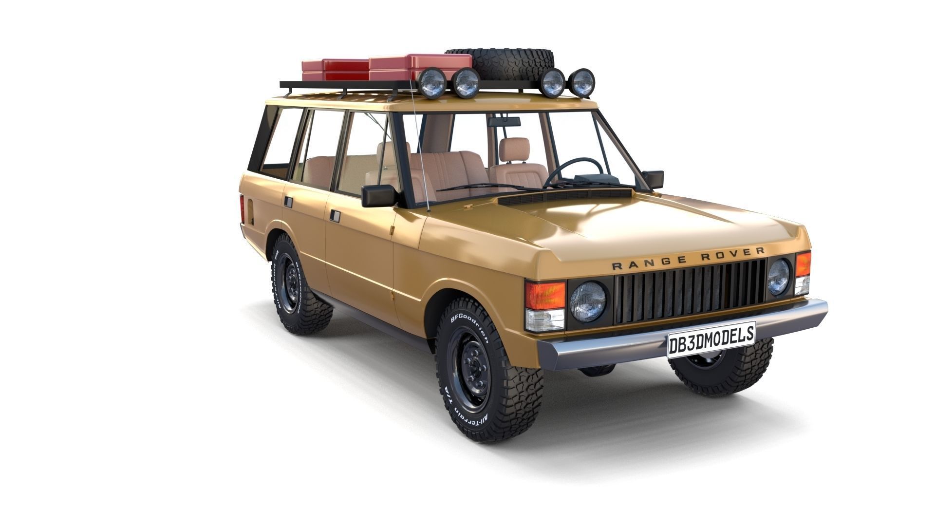 Range Rover Classic with chassis and interior v1 3D model_18