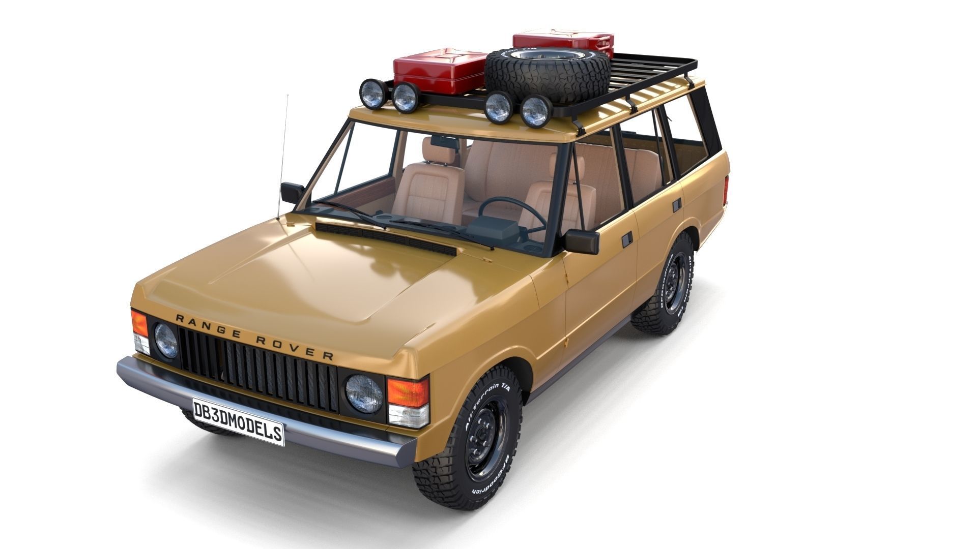 Range Rover Classic with chassis and interior v1 3D model_19