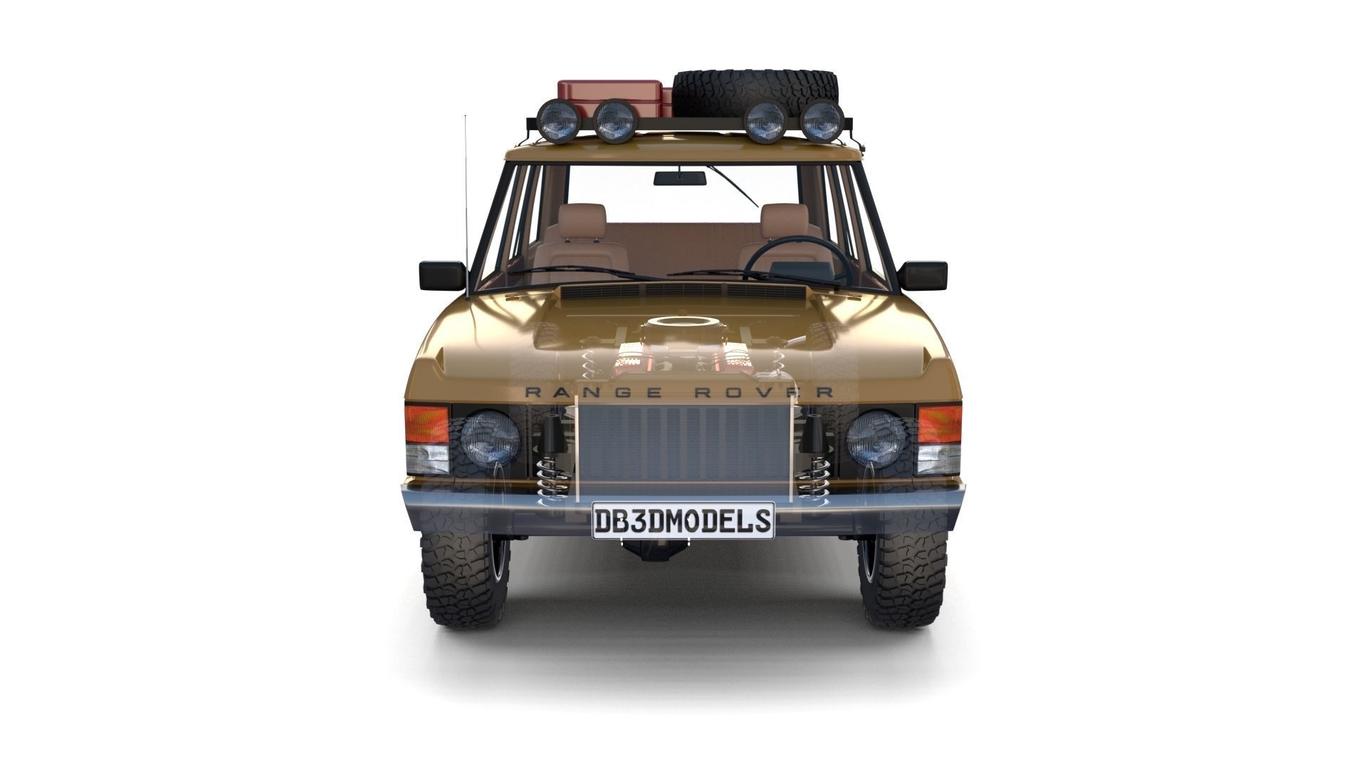 Range Rover Classic with chassis and interior v1 3D model_34