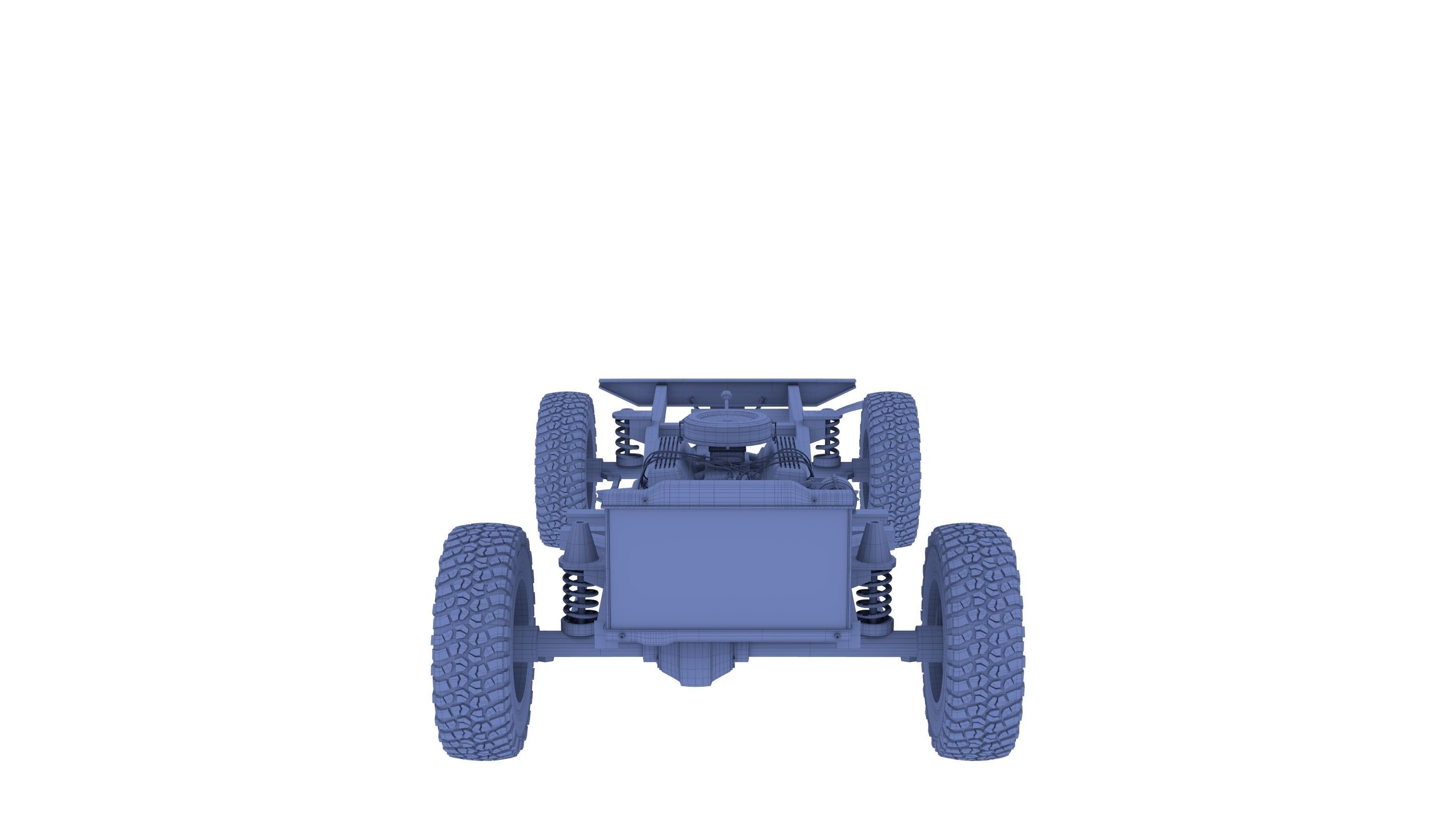 Range Rover Classic with chassis and interior v1 3D model_9