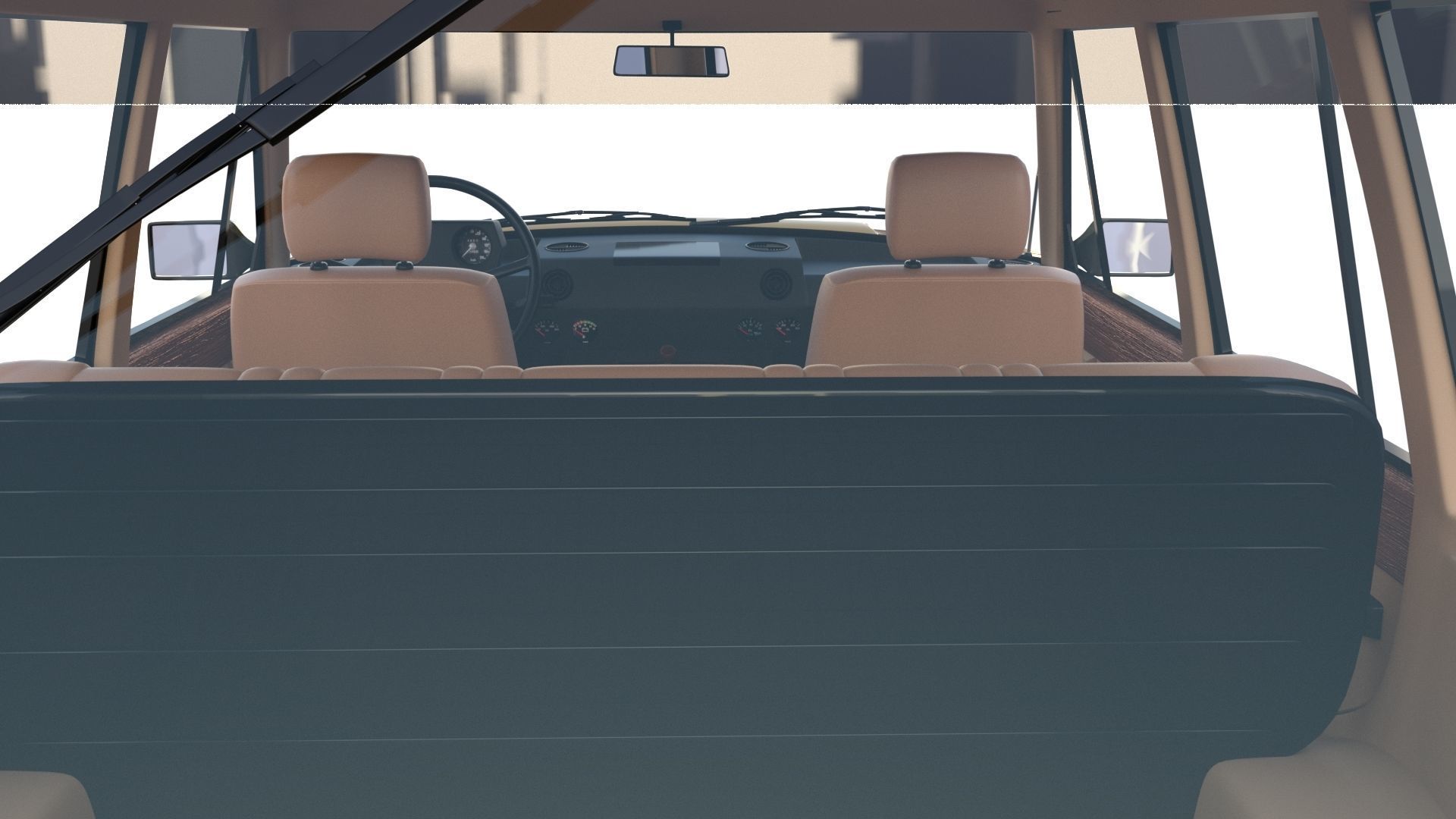 Range Rover Classic with chassis and interior v1 3D model_22