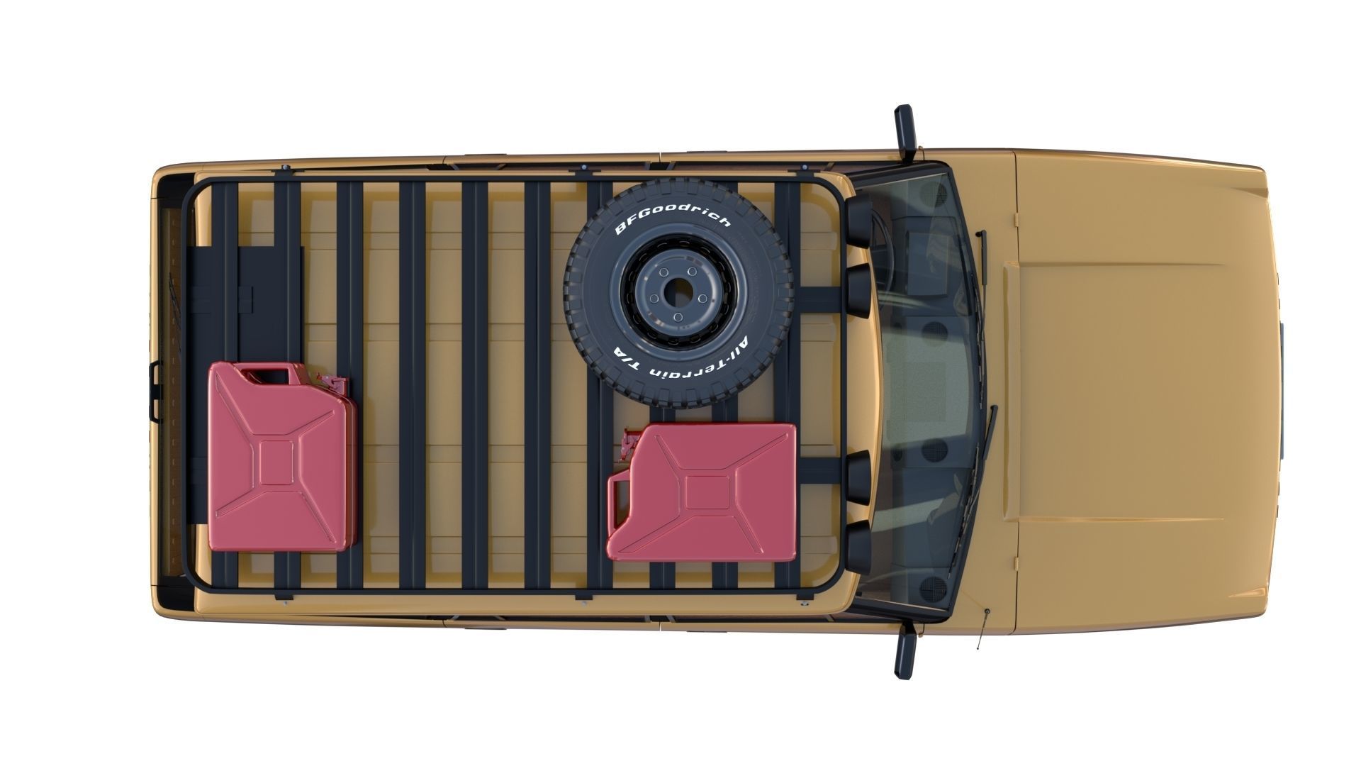 Range Rover Classic with chassis and interior v1 3D model_21