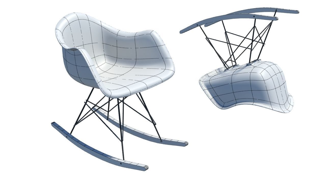 Eames chair 3d model 3D model_3
